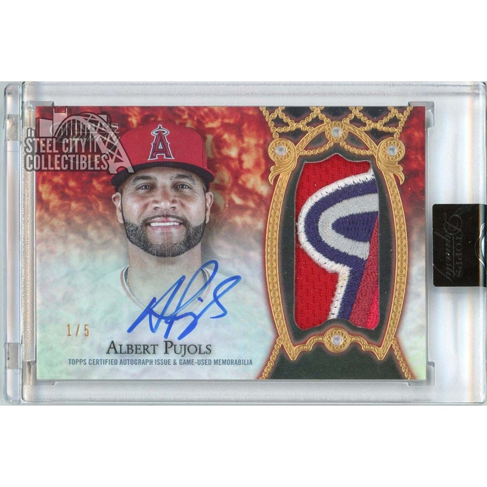 Albert Pujols 2022 Topps Dynasty Logo Patch Autograph Card #DAP