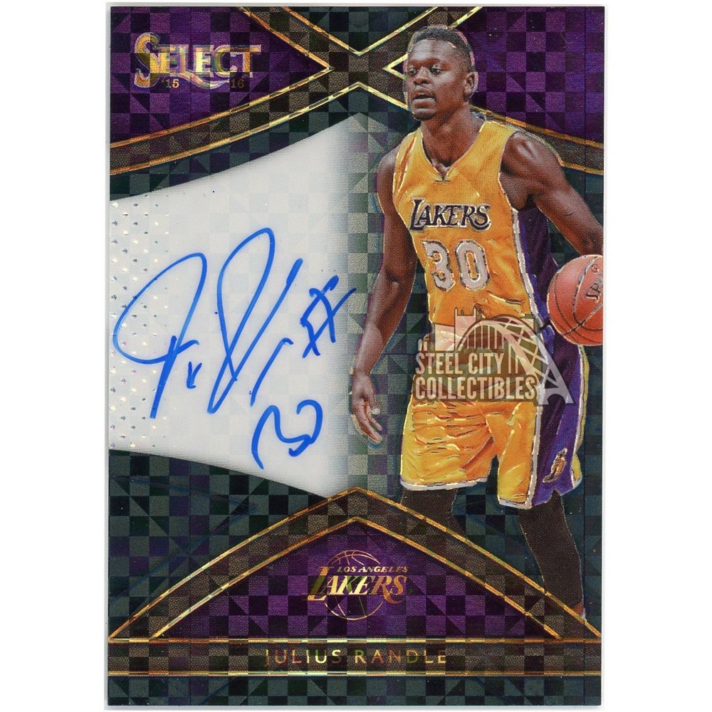 Julius Randle 2015-16 Panini Select Black Prizm Autograph Card #S