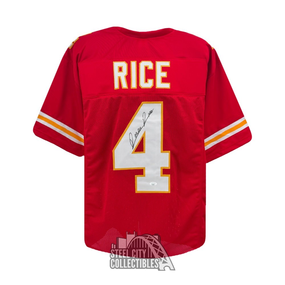 Chiefs Rashee Rice Jersey Rashee Rice Autographed Kansas City Custom Red Football Jersey - JSA ...