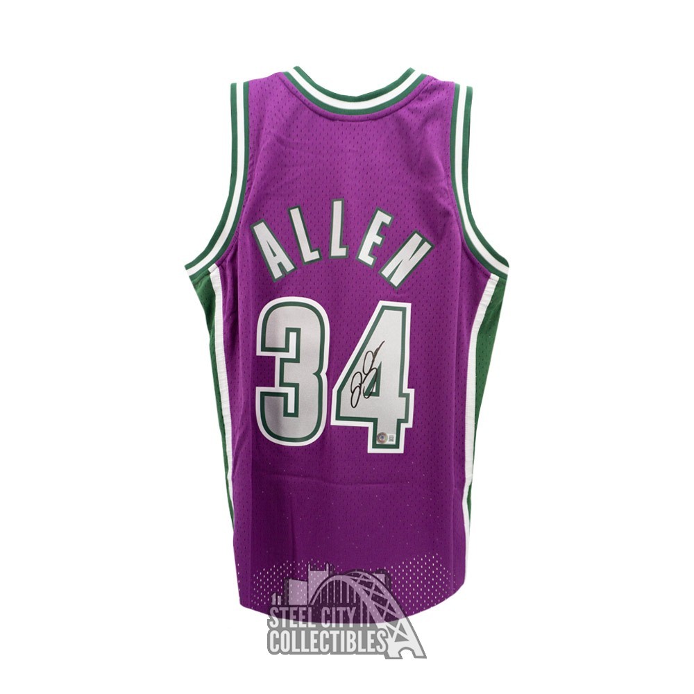 Ray Allen Signed Jersey Ray Allen Autographed Milwaukee Green