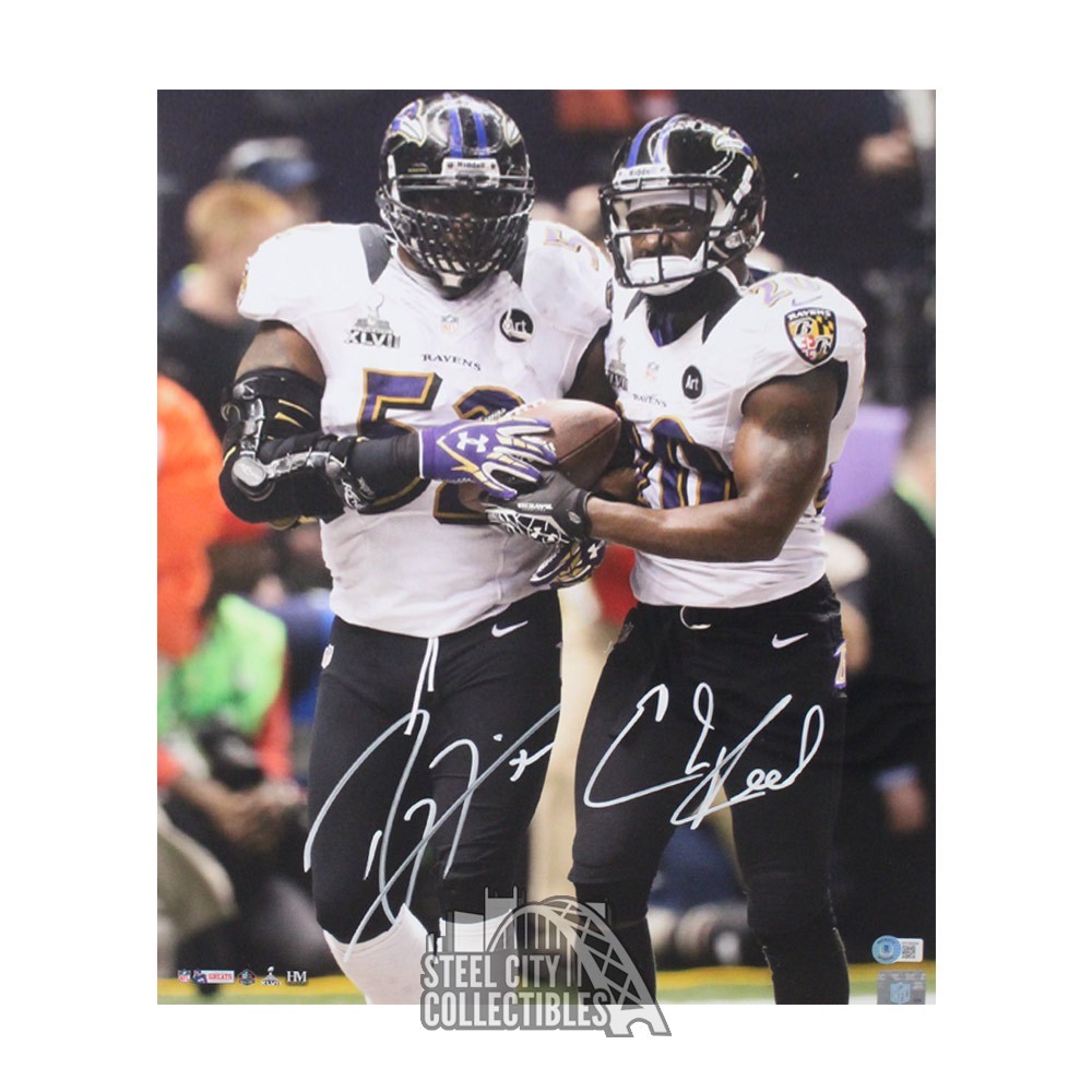 Ray Lewisa Ed Reed Ray Lewis and Ed Reed Autographed Baltimore 16x20 Football Photo - BAS ...