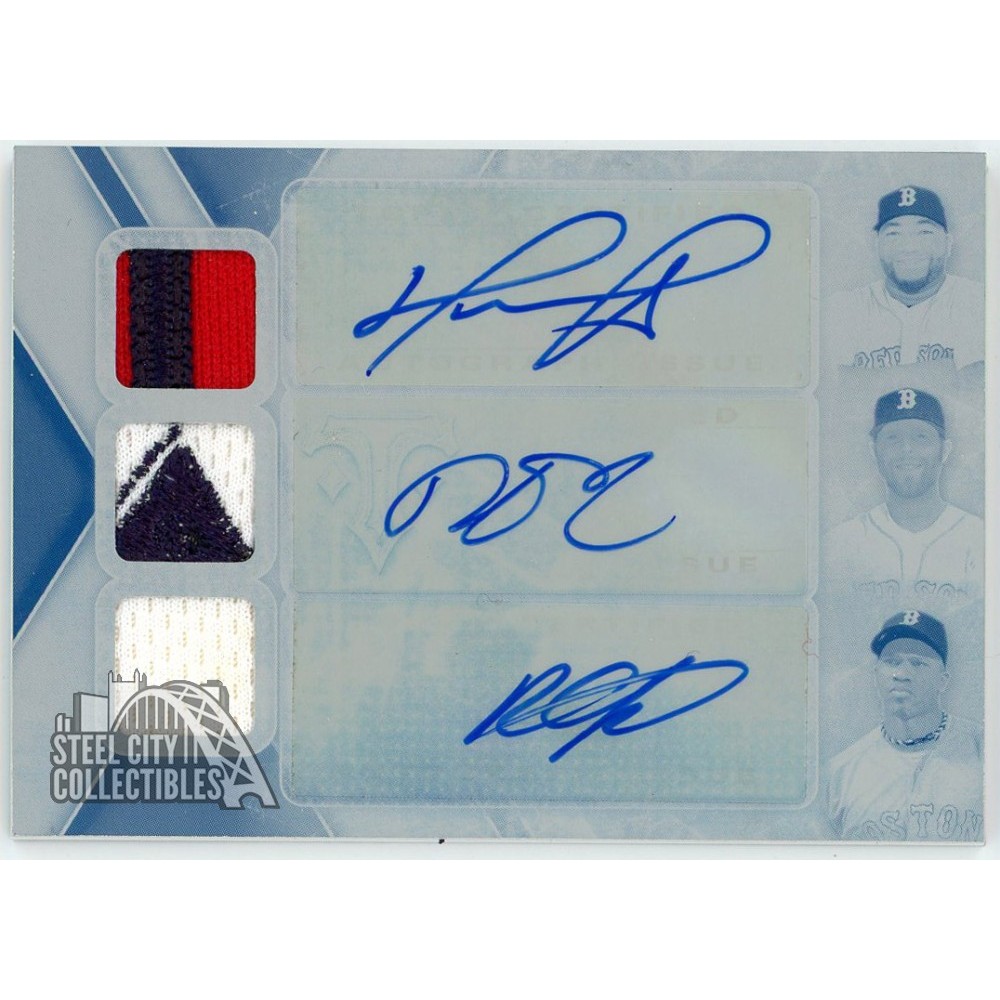 David Ortiz Dustin Pedroia Rusney Castillo 2015 Topps Triple Threads ...