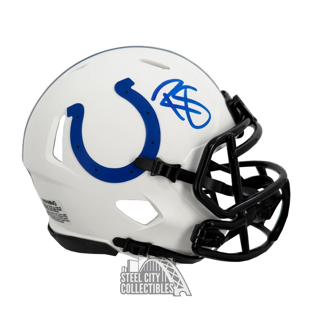 colts football helmet signed Indianapolis 2020 Mini Speed Elevate your collection of NFL memorabilia with this Peyton Manning autographed Riddell Split Speed Replica Helmet 2003 Indianapolis Colts Team Signed