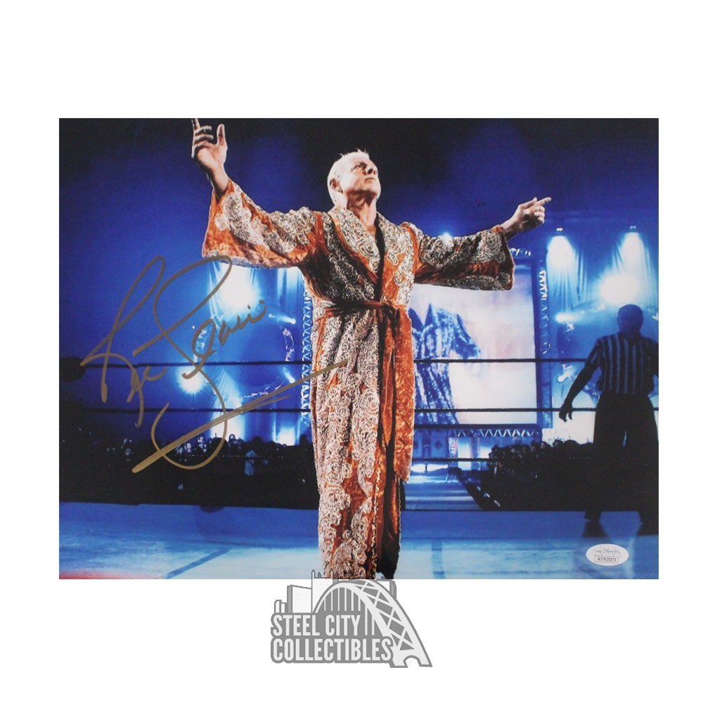 Ric Flair Autographed 11x14 Wrestling Photo JSA (Blue Background