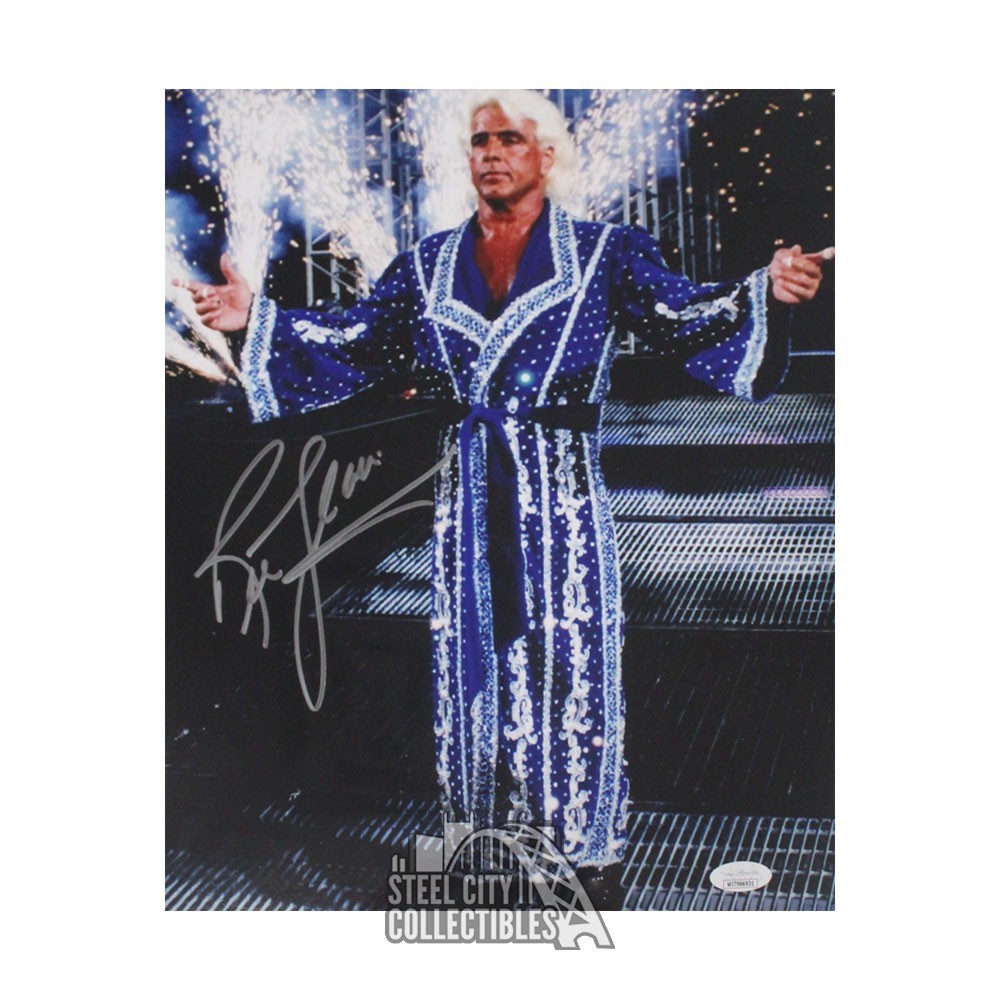 Ric Flair Autographed 11x14 Wrestling Photo JSA (Sparks Background
