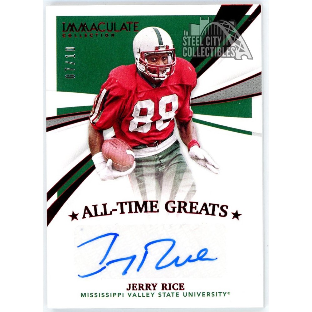 Jerry Rice 2021 Panini Immaculate Collegiate All-Time Greats Auto Card ...
