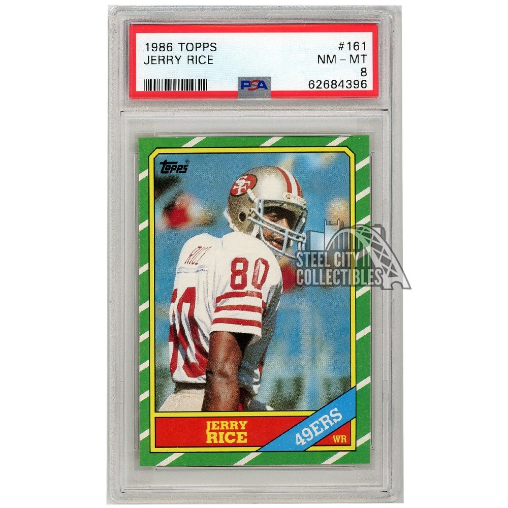 Jerry Rice 1986 Topps Rookie #161 PSA 8 (396) | Steel City Collectibles