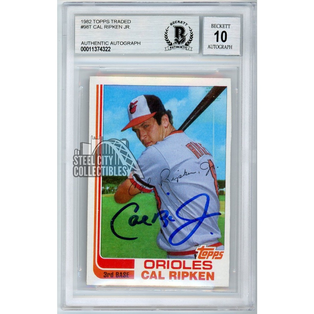 Cal Ripken Jr Autographed 1982 Topps Traded Autograph Auto Card