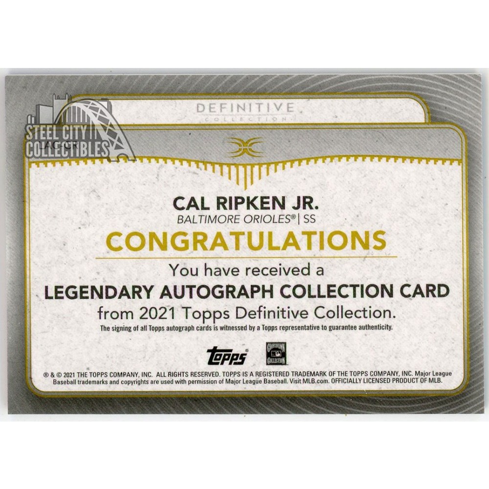 Cal Ripken, Jr.直書き直筆サイン パッチカード Cal Ripken, Jr.直書き直筆サイン パッチカード Cal Ripken, Jr.直書き