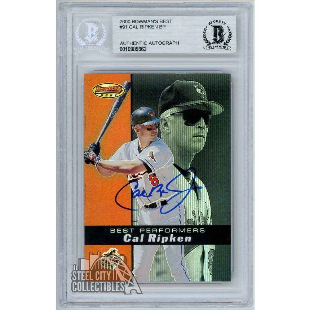 Cal Ripken Jr. 2000 Bowman's Best Autograph Card #91 BAS | Steel City ...