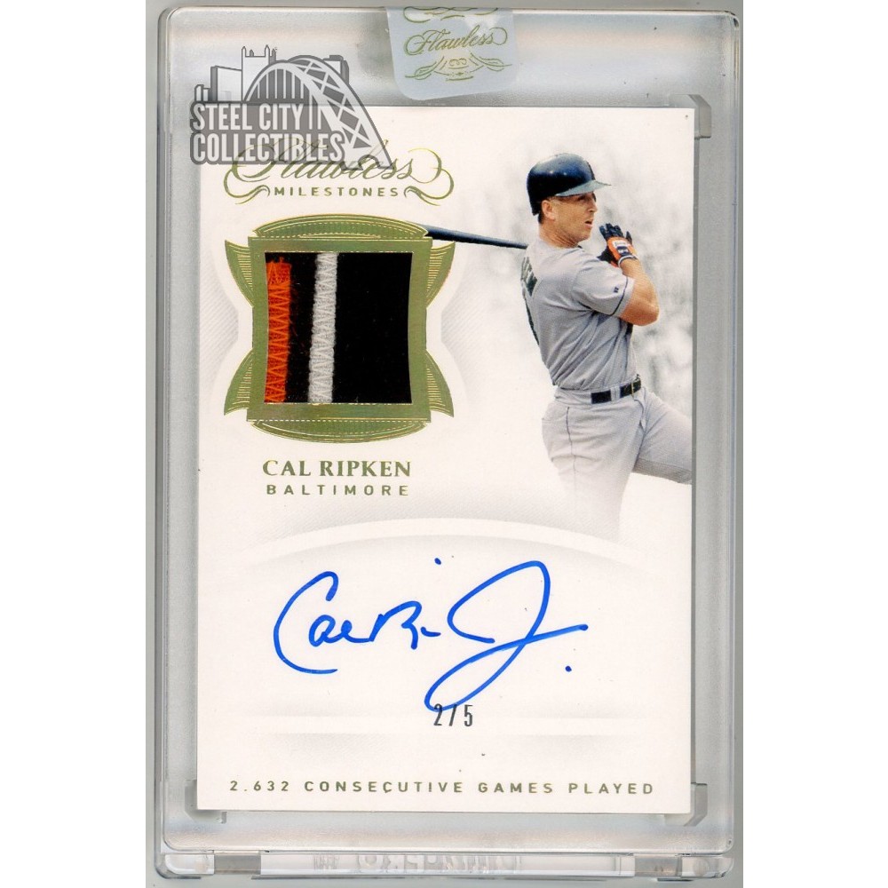 Cal Ripken Jr. 2019 Panini Flawless Milestones Patch Autograph