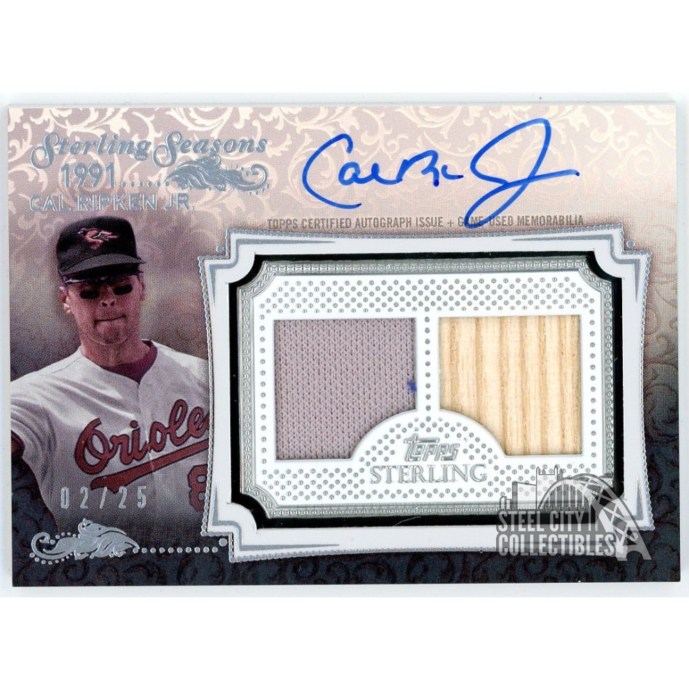 Cal Ripken Jr. 2020 Topps Sterling Seasons Dual Relic Autograph