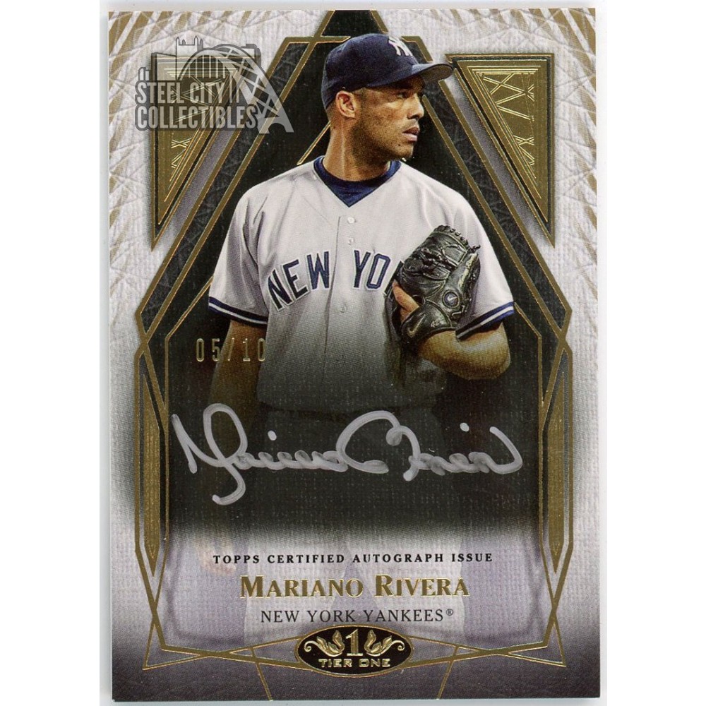 Mariano Rivera 2022 Topps Tier One Silver Ink Autograph Card #T1A