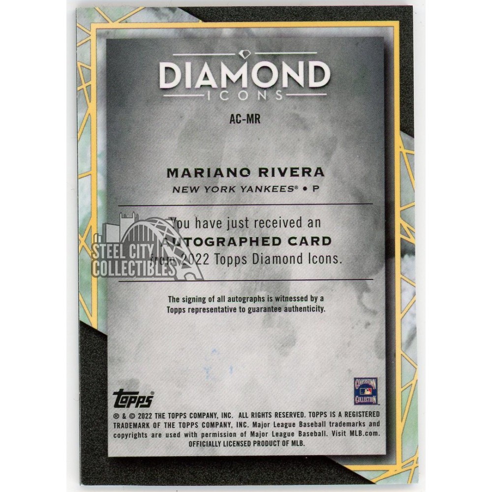 Mariano Rivera 2022 Topps Diamond Icons Autograph Card #AC-MR 8/10