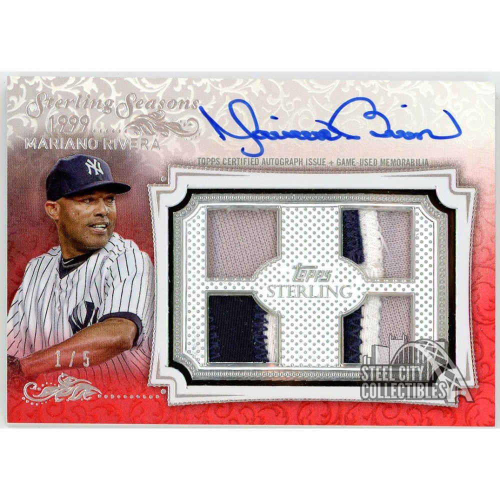 Mariano Rivera 2020 Topps Sterling Seasons Quad Patch Autograph