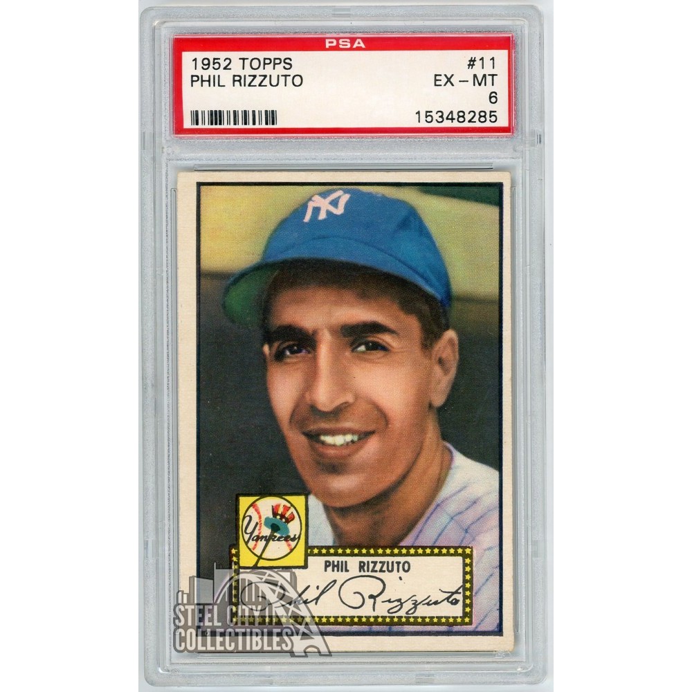 Phil Rizzuto 1952 Topps Card #11 PSA 6 EX-MT | Steel City Collectibles