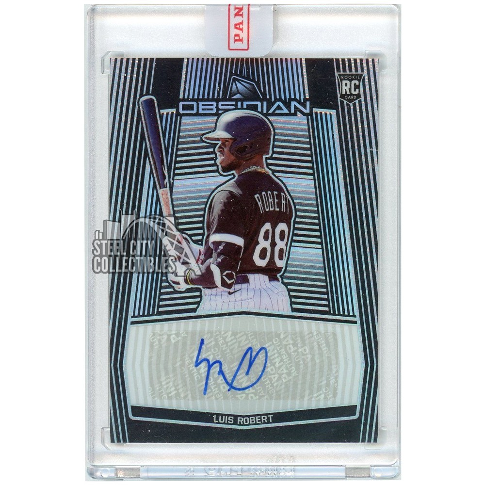 Luis Robert 2020 Panini Chronicles Obsidian Rookie Autograph