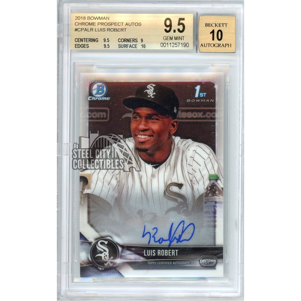 Luis Robert 2018 Bowman Chrome 1st Autograph Card #CPA-LR BGS 9.5
