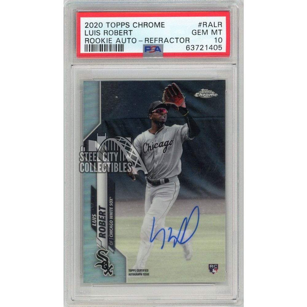 Luis Robert 2020 Topps Chrome Refractor Rookie Autograph Card #RA