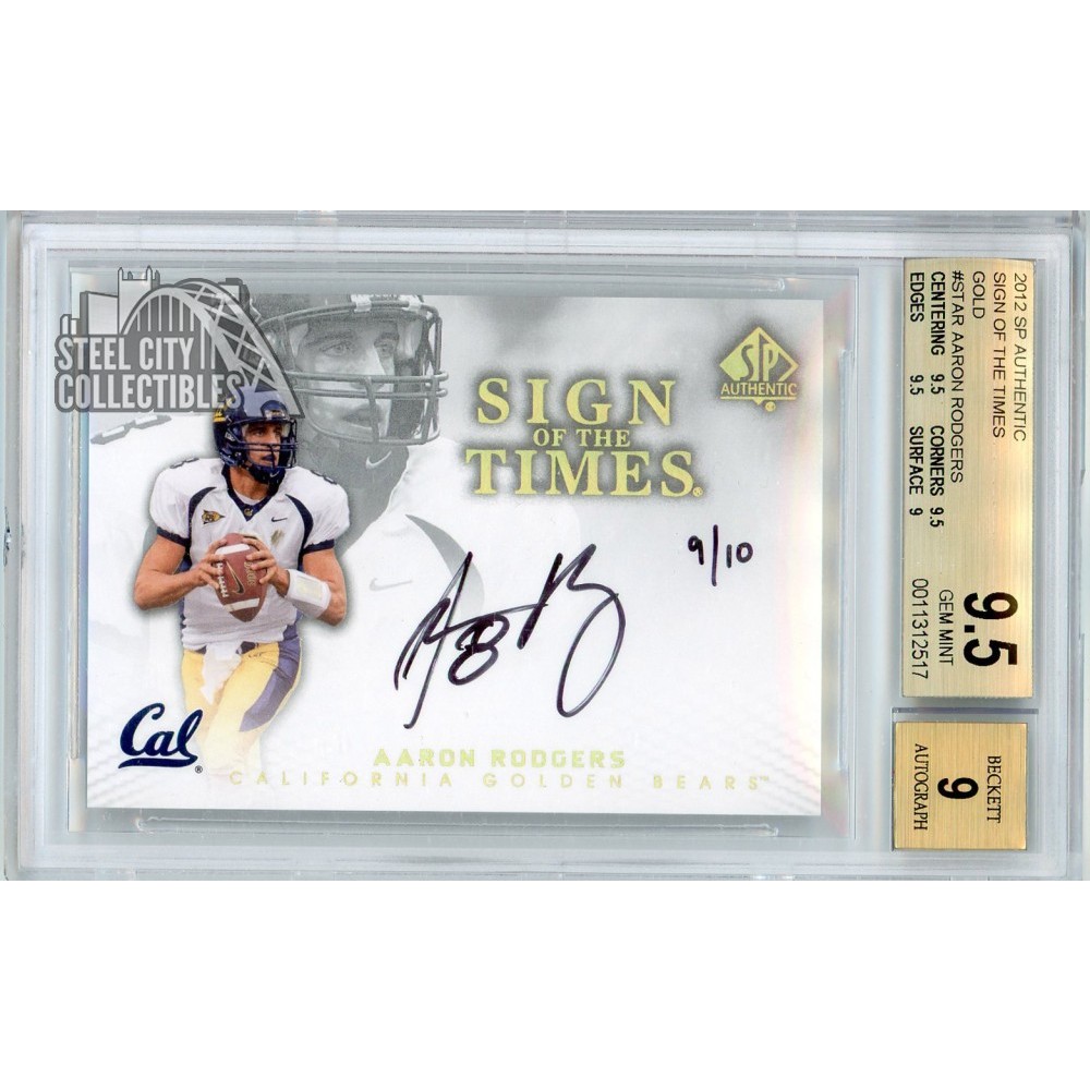 Aaron Rodgers 2012 Upper Deck SP Authentic Sign of the Times Gold