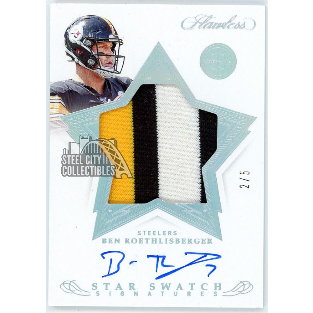 Ben Roethlisberger 2019 Panini Flawless Star Swatch Patch Autograph ...