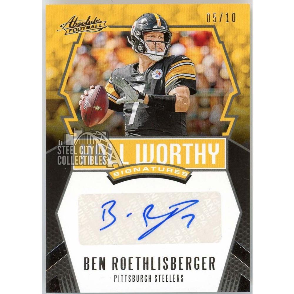 Ben Roethlisberger 2020 Panini Absolute Hall Worthy Autograph Card #HW ...