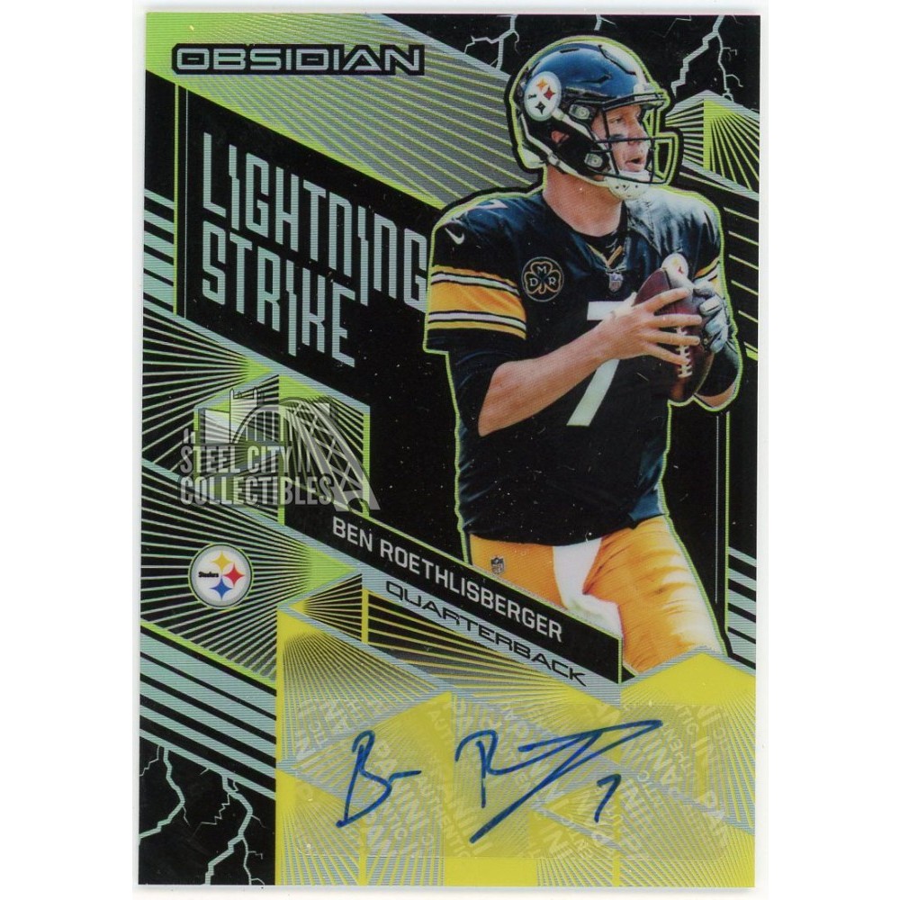 Ben Roethlisberger 2018 Panini Obsidian Lightning Strike Yellow ...