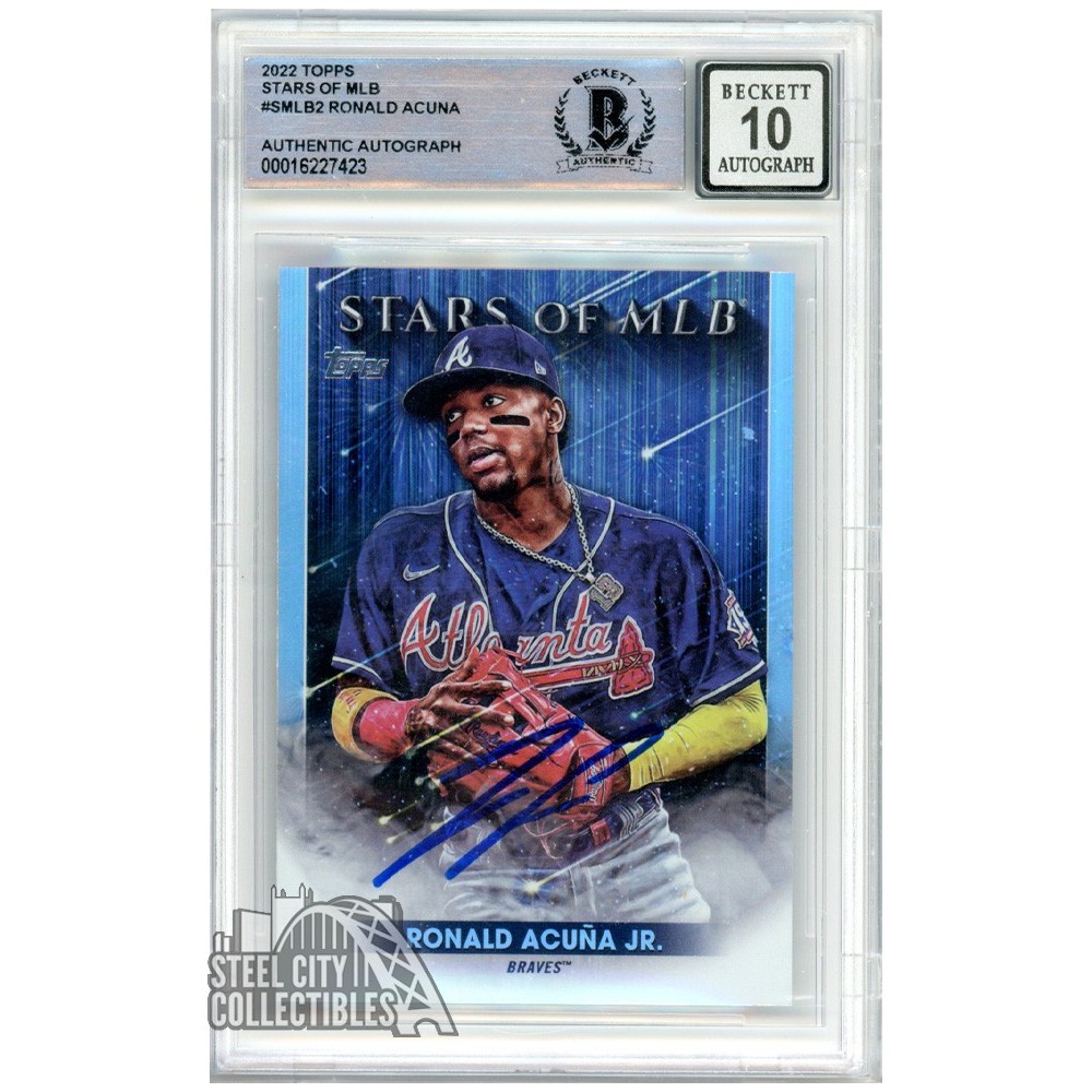 Ronald Acuna Jr 2022 Topps Stars Of MLB Autograph Baseball Card #SMLB2 BAS  10
