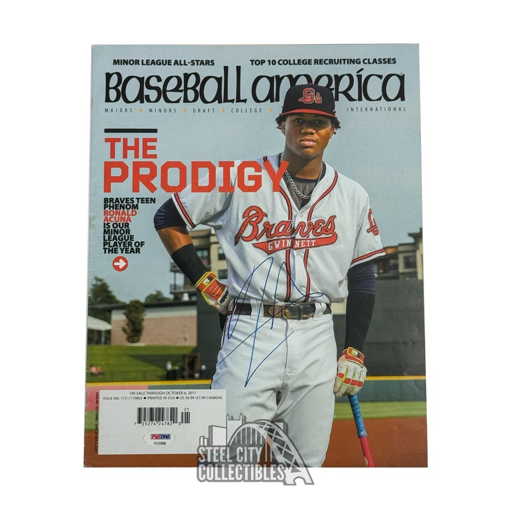 Ronald Acuna Jr Autographed Atlanta Braves 2017 Baseball America