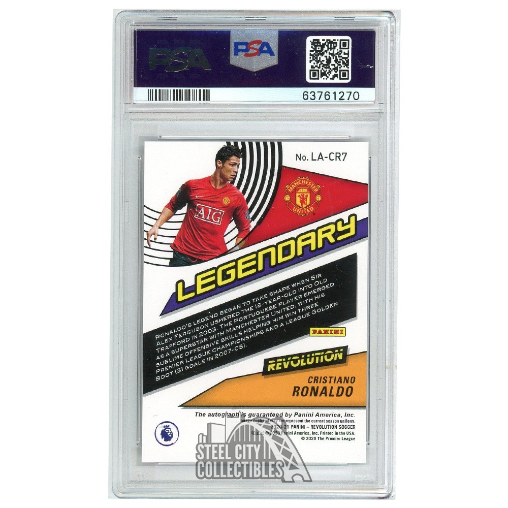 2020-21 Panini Revolution Premier League Legendary Auto Cristiano Ronaldo  PSA 10