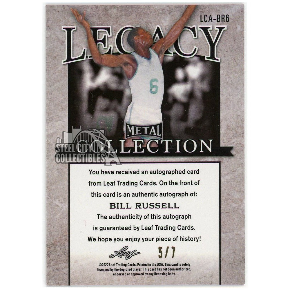 NBAカード Bill Russell autoサイン NBAカード Bill Russell autoサイン BILL RUSSELL Auto