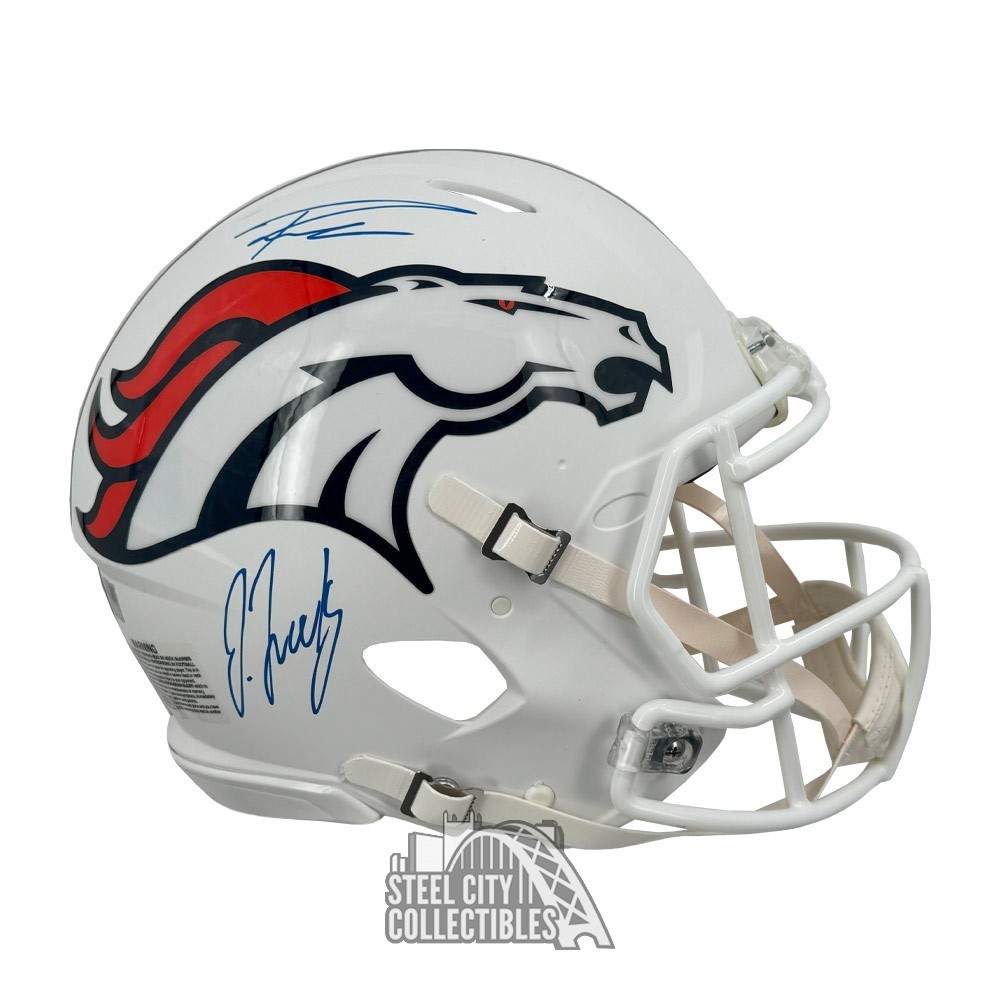 Russell Wilson / Jerry Jeudy Autographed Denver Flat White Authentic