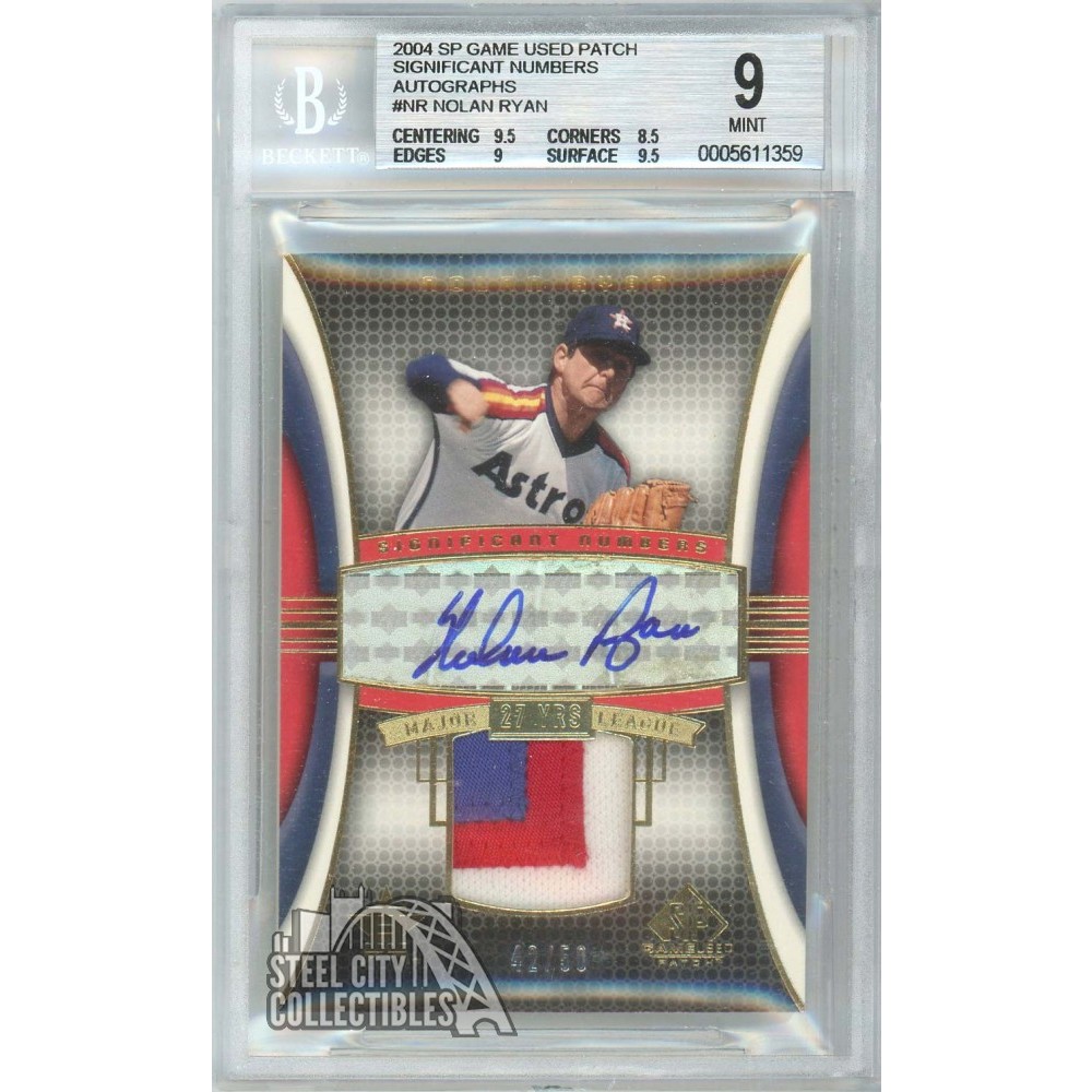 Nolan Ryan 2004 Upper Deck SP Game Used Significant Numbers Patch