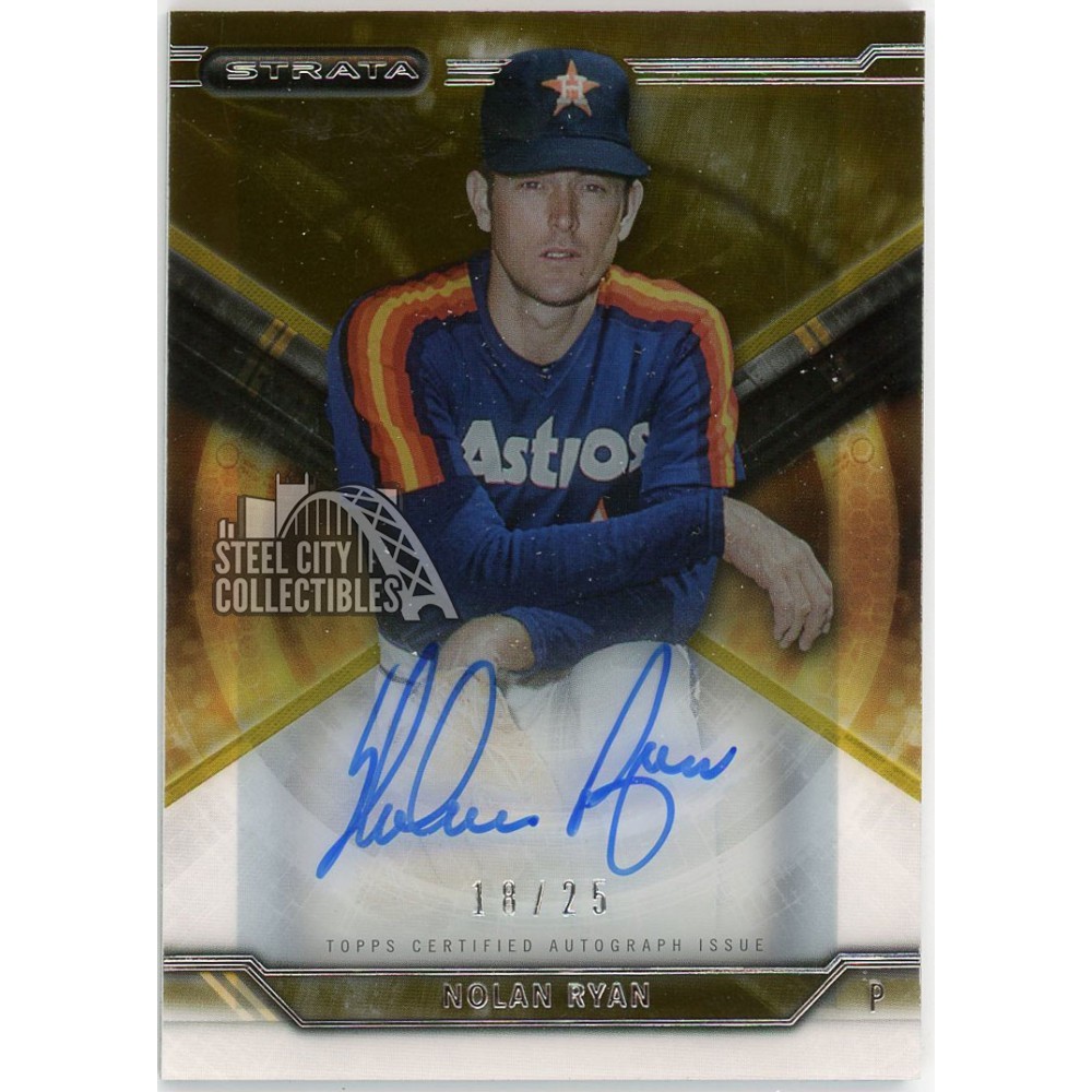 Nolan Ryan 2015 Topps Strata Autograph Card #SA-NR 18/25