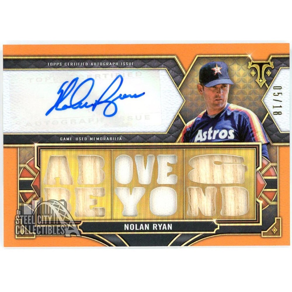 Nolan Ryan 2022 Topps Triple Threads Orange Triple Relic