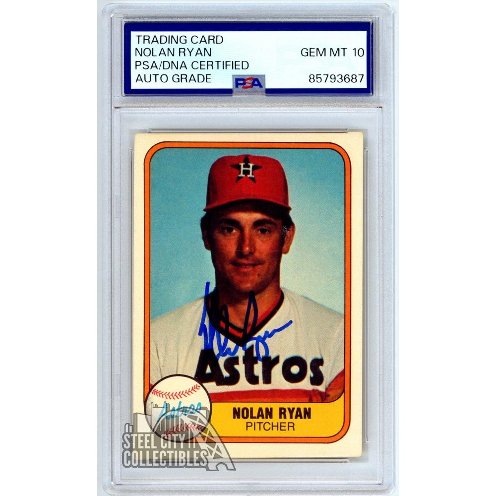 Nolan Ryan 1981 Fleer Autograph Card #57 PSA/DNA 10 | Steel City