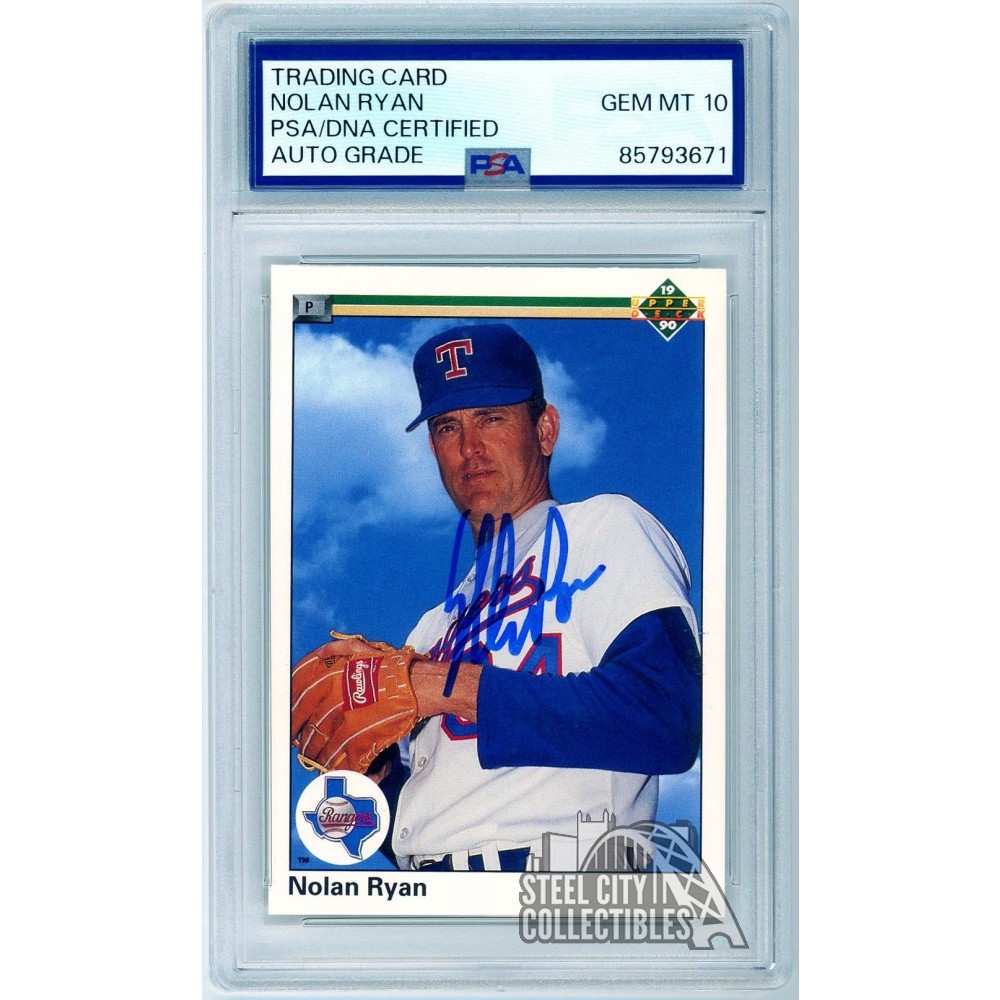 Nolan Ryan 1990 Upper Deck Autograph Card #734 PSA/DNA 10 | Steel