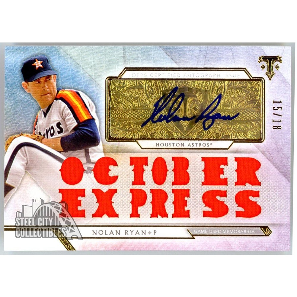 Nolan Ryan 2018 Topps Triple Threads Triple Patch Autograph