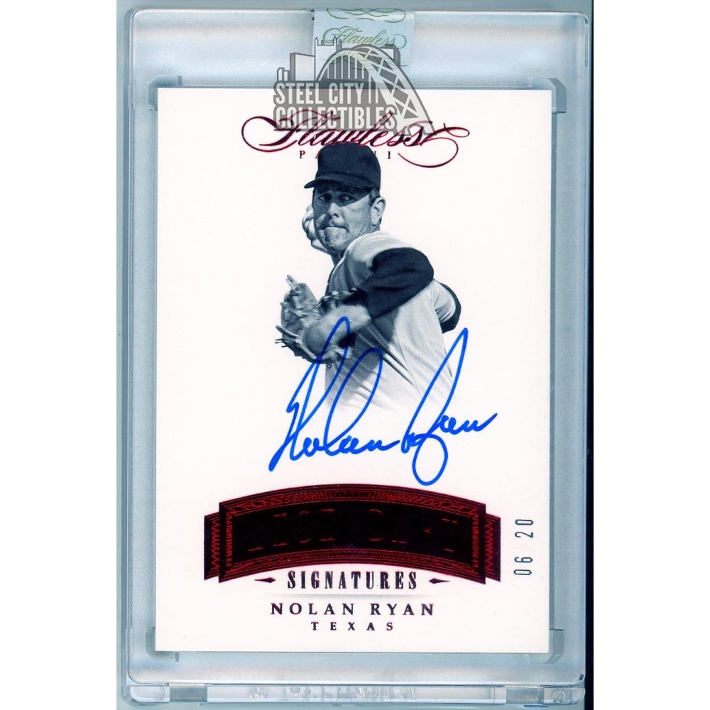 Nolan Ryan 2017 Panini Flawless Legendary Signatures Ruby Auto