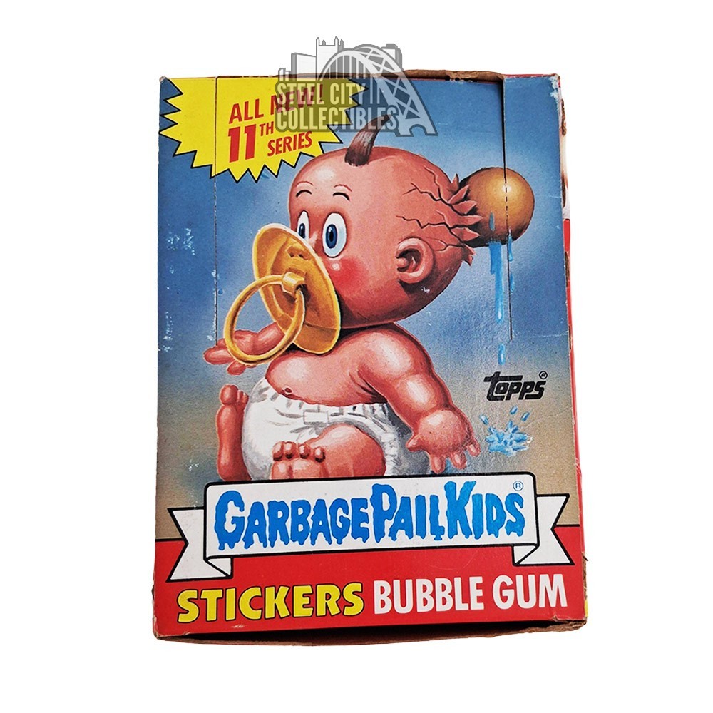 1987ガーベッジペイルキッズ 第11弾 ボックスセット＋未開封パックあり　美品 1987 Garbage Pail Kids Series 11 Box | Steel City Collectibles