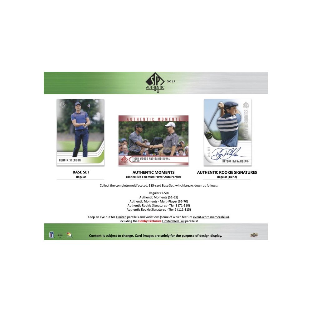21 Upper Deck Sp Authentic Golf Hobby Box Steel City Collectibles