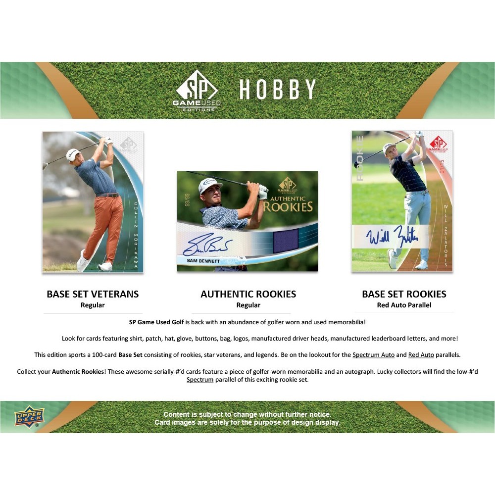 2024 Upper Deck SP Game Used Golf Hobby Box | Steel City Collectibles