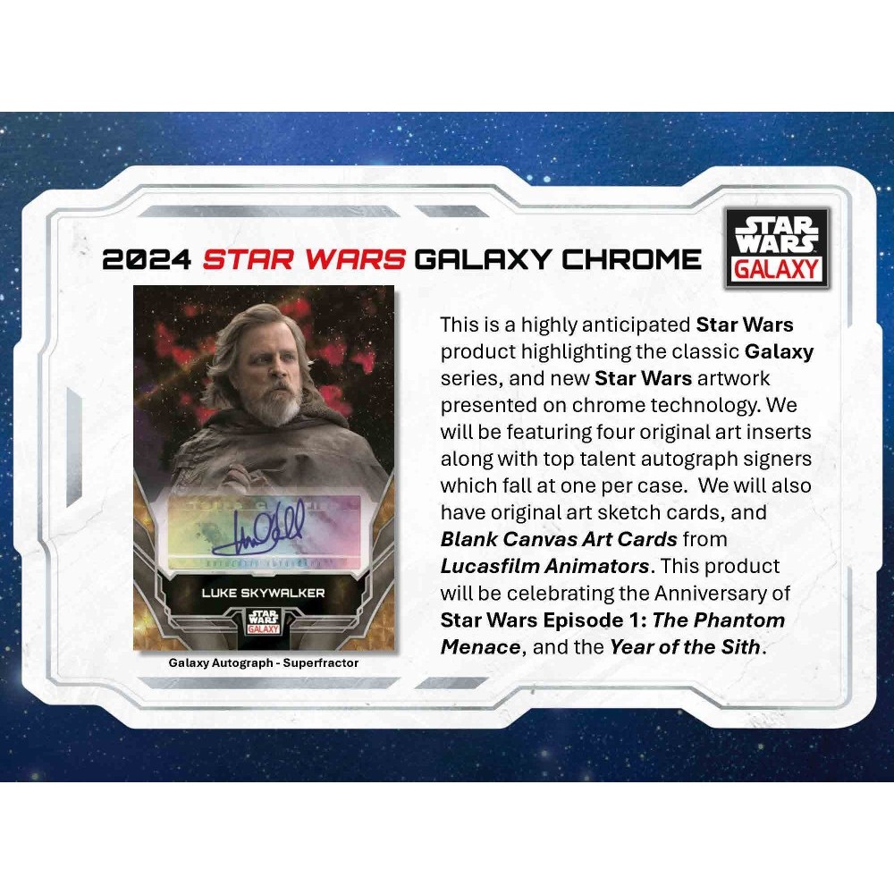 2024 Topps Star Wars Chrome Galaxy Hobby 12-Box Case | Steel City