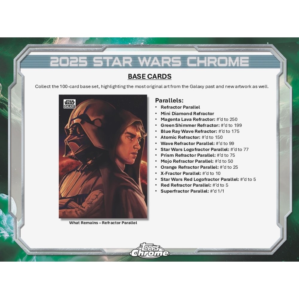2025 Topps Star Wars Chrome Galaxy Hobby 12-Box Case | Steel City