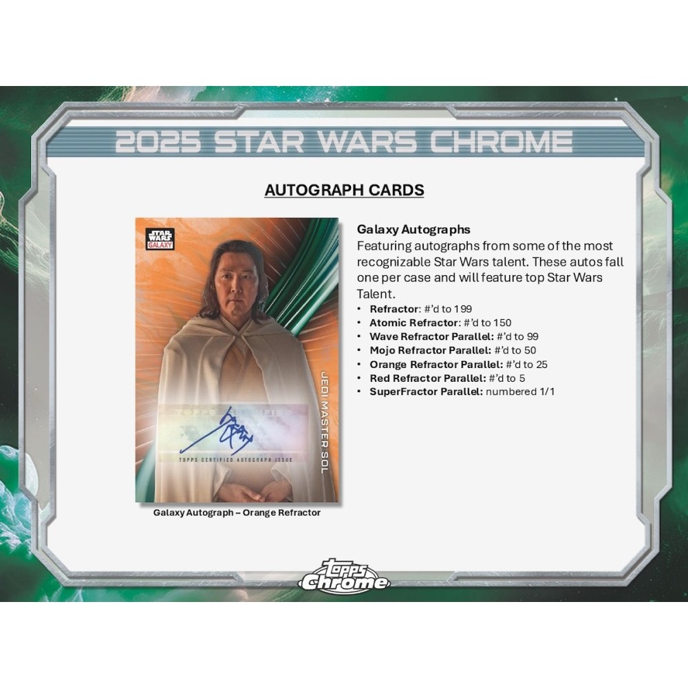 2025 Topps Star Wars Chrome Galaxy Hobby 12-Box Case | Steel City