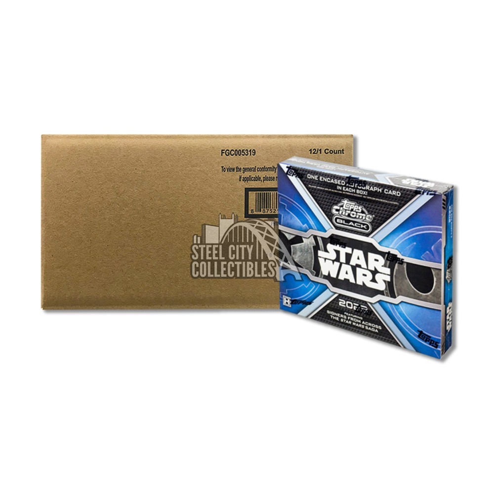 2023 Topps Star Wars Chrome Black Hobby 12Box Case Steel City
