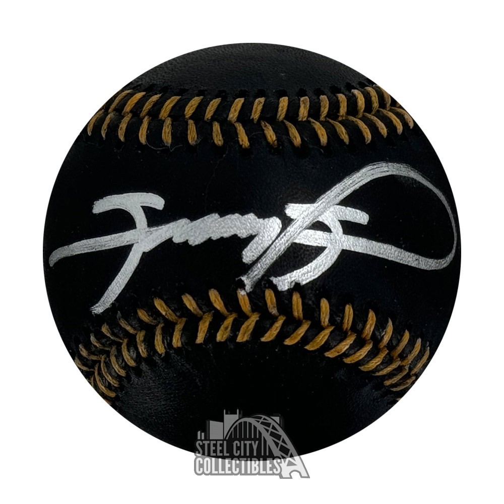Sammy Sosa Autographed Black Official MLB Baseball JSA (Silver