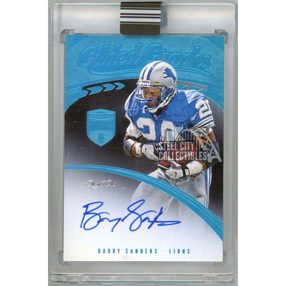 Barry Sanders 2021 Panini Eminence Gilded Graphs Autograph Card #GG-BS ...