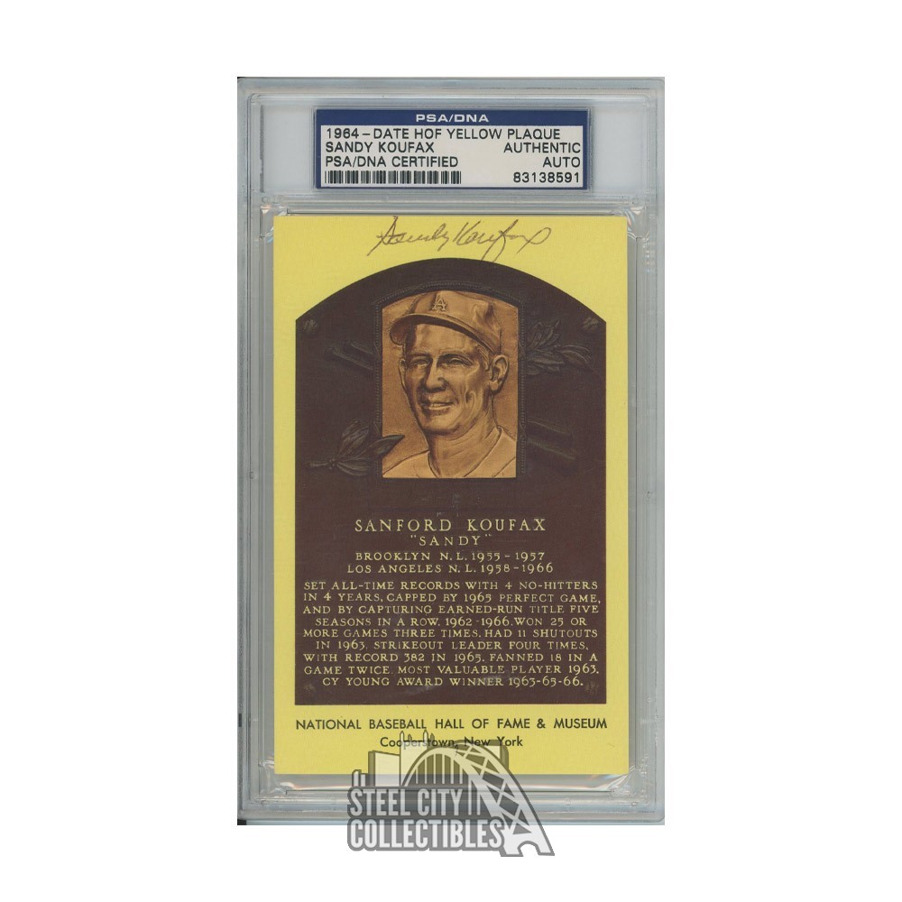 Sandy Koufax Autographed Hall of Fame Postcard - PSA/DNA (83138591
