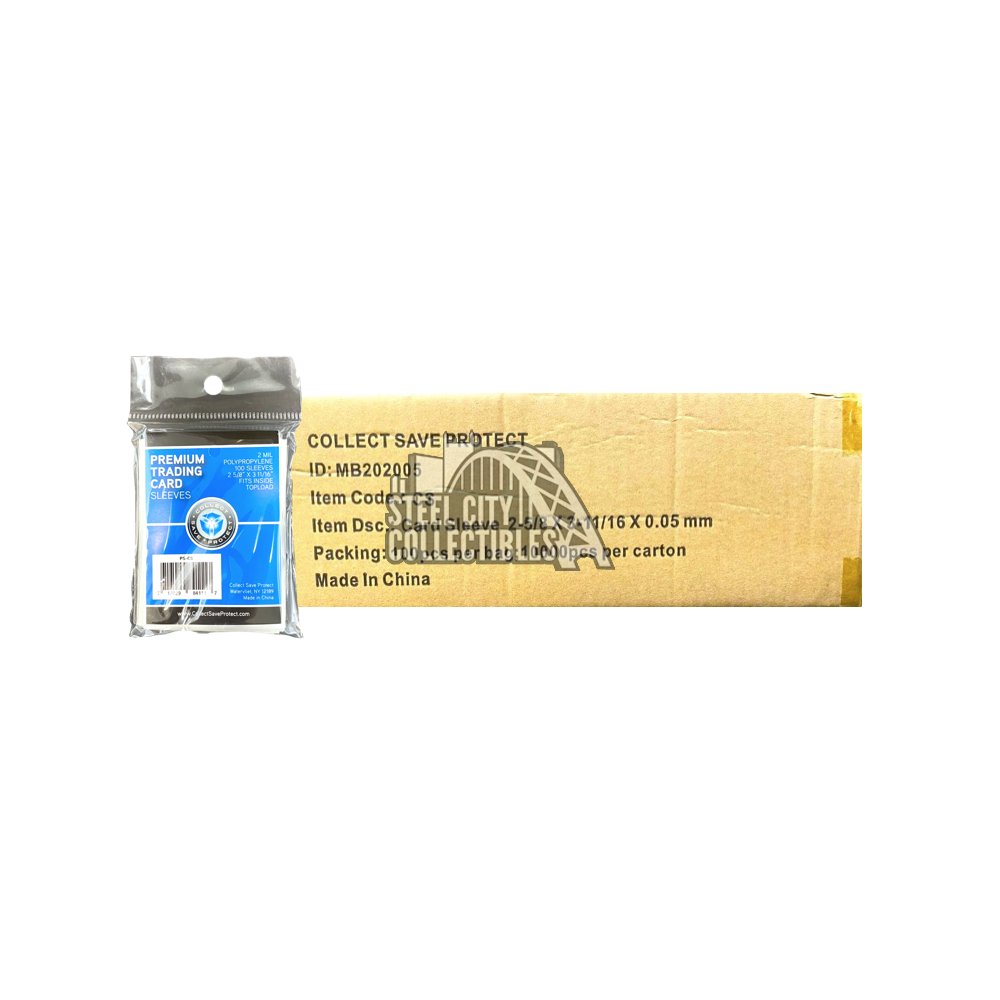 3x4 Collect Save Protect Card Sleeves Case of 10000 | Steel City Collectibles 3x4 Collect Save Protect Card Sleeves Case of 10000 | Steel City Collectibles